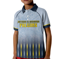 Custom Antigua And Barbuda 2026 Cricket Kid Polo Shirt Fly High Falcons