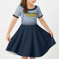 Custom Antigua And Barbuda 2026 Cricket Kid Short Sleeve Dress Fly High Falcons