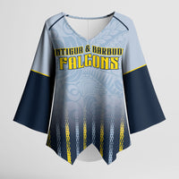 Custom Antigua And Barbuda 2026 Cricket Kimono Sleeve Blouse Fly High Falcons