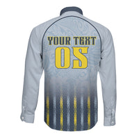 Custom Antigua And Barbuda 2026 Cricket Long Sleeve Button Shirt Fly High Falcons