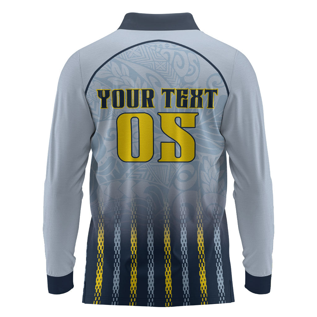 Custom Antigua And Barbuda 2026 Cricket Long Sleeve Polo Shirt Fly High Falcons