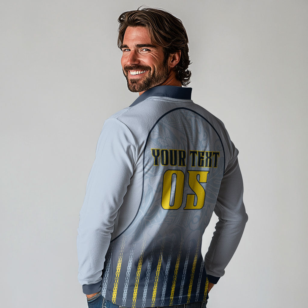 Custom Antigua And Barbuda 2026 Cricket Long Sleeve Polo Shirt Fly High Falcons