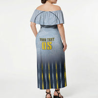 Custom Antigua And Barbuda 2026 Cricket Off Shoulder Maxi Dress Fly High Falcons