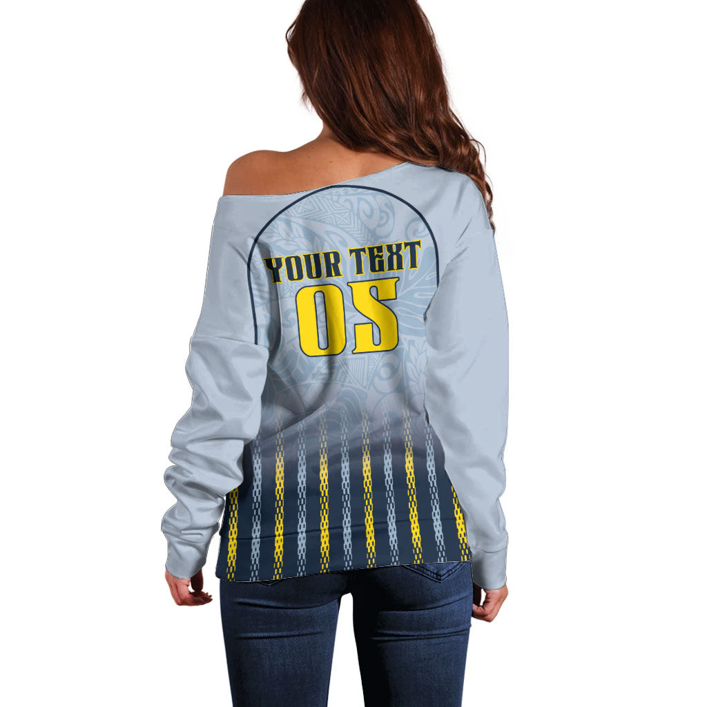 Custom Antigua And Barbuda 2026 Cricket Off Shoulder Sweater Fly High Falcons