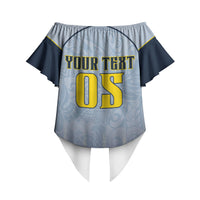 Custom Antigua And Barbuda 2026 Cricket Off Shoulder Wrap Waist Top Fly High Falcons