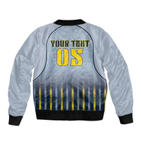 Custom Antigua And Barbuda 2026 Cricket Sleeve Zip Bomber Jacket Fly High Falcons