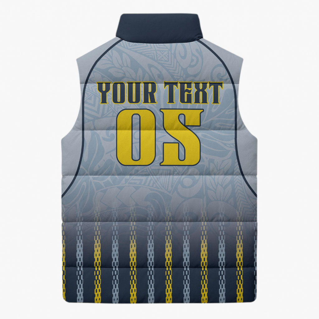 Custom Antigua And Barbuda 2026 Cricket Sleeveless Puffer Jacket Fly High Falcons