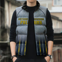 Custom Antigua And Barbuda 2026 Cricket Sleeveless Puffer Jacket Fly High Falcons