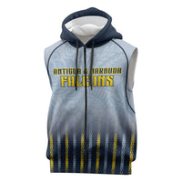 Custom Antigua And Barbuda 2026 Cricket Sleeveless Zip Hoodie Fly High Falcons
