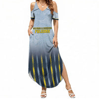 Custom Antigua And Barbuda 2026 Cricket Summer Maxi Dress Fly High Falcons