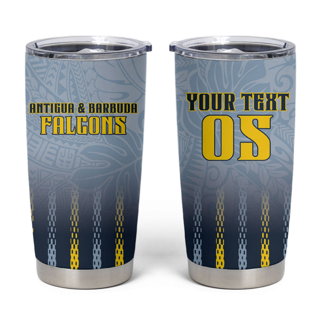Custom Antigua And Barbuda 2026 Cricket Tumbler Cup Fly High Falcons