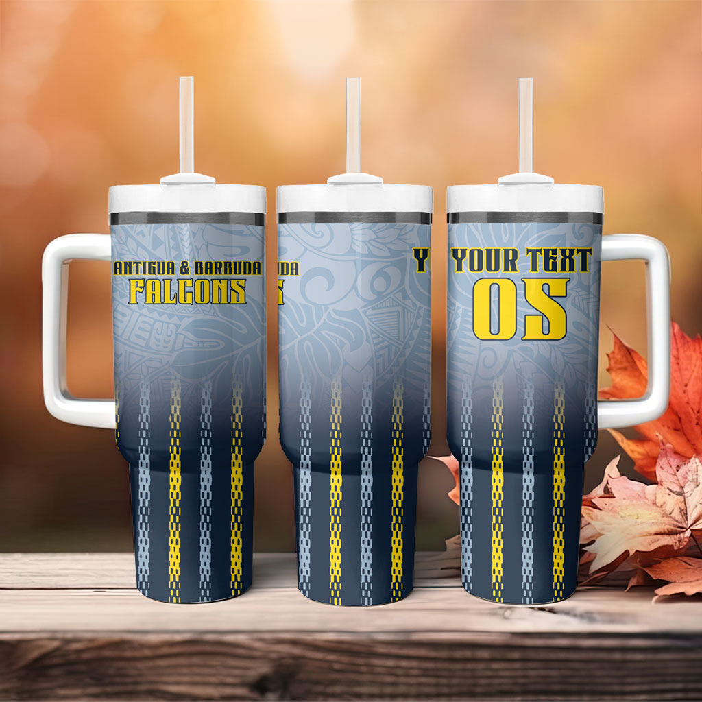 Custom Antigua And Barbuda 2026 Cricket Tumbler With Handle Fly High Falcons