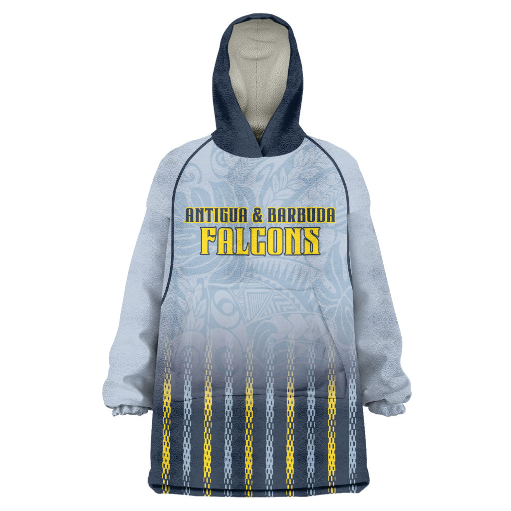 Custom Antigua And Barbuda 2026 Cricket Wearable Blanket Hoodie Fly High Falcons
