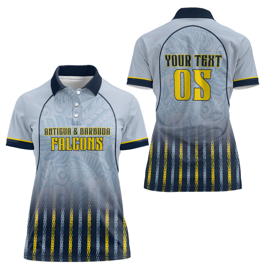 Custom Antigua And Barbuda 2026 Cricket Women Polo Shirt Fly High Falcons