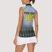Custom Antigua And Barbuda 2026 Cricket Women Sleeveless Polo Shirt Fly High Falcons