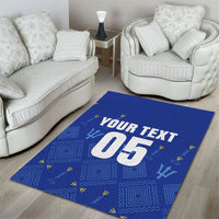 Custom Barbados 2026 Cricket Area Rug Tridents Rise