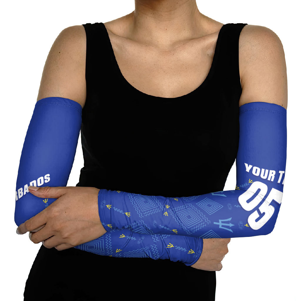 Custom Barbados 2026 Cricket Arm Sleeves Tridents Rise