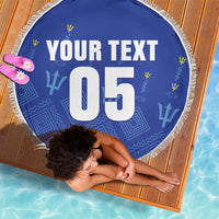 Custom Barbados 2026 Cricket Beach Blanket Tridents Rise
