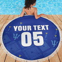 Custom Barbados 2026 Cricket Beach Blanket Tridents Rise