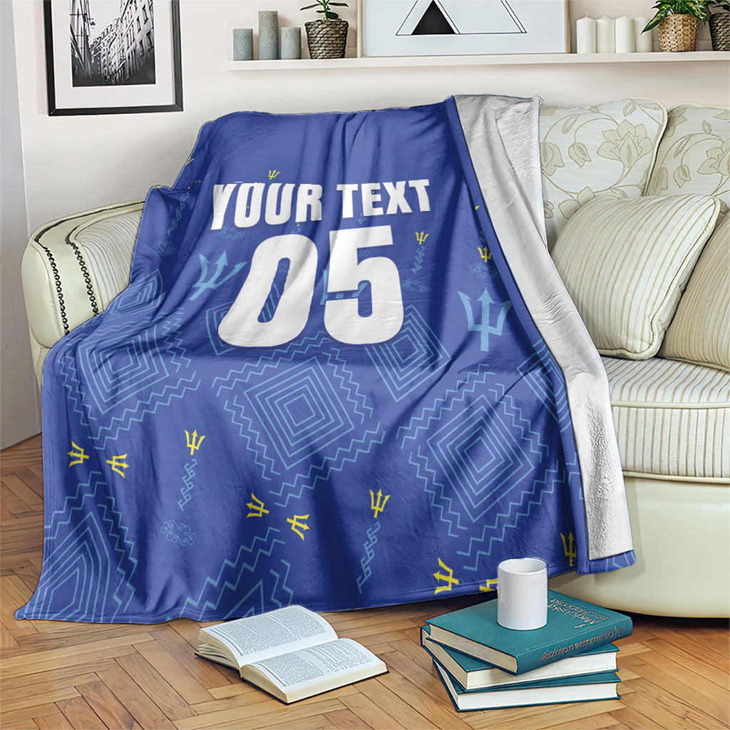 Custom Barbados 2026 Cricket Blanket Tridents Rise