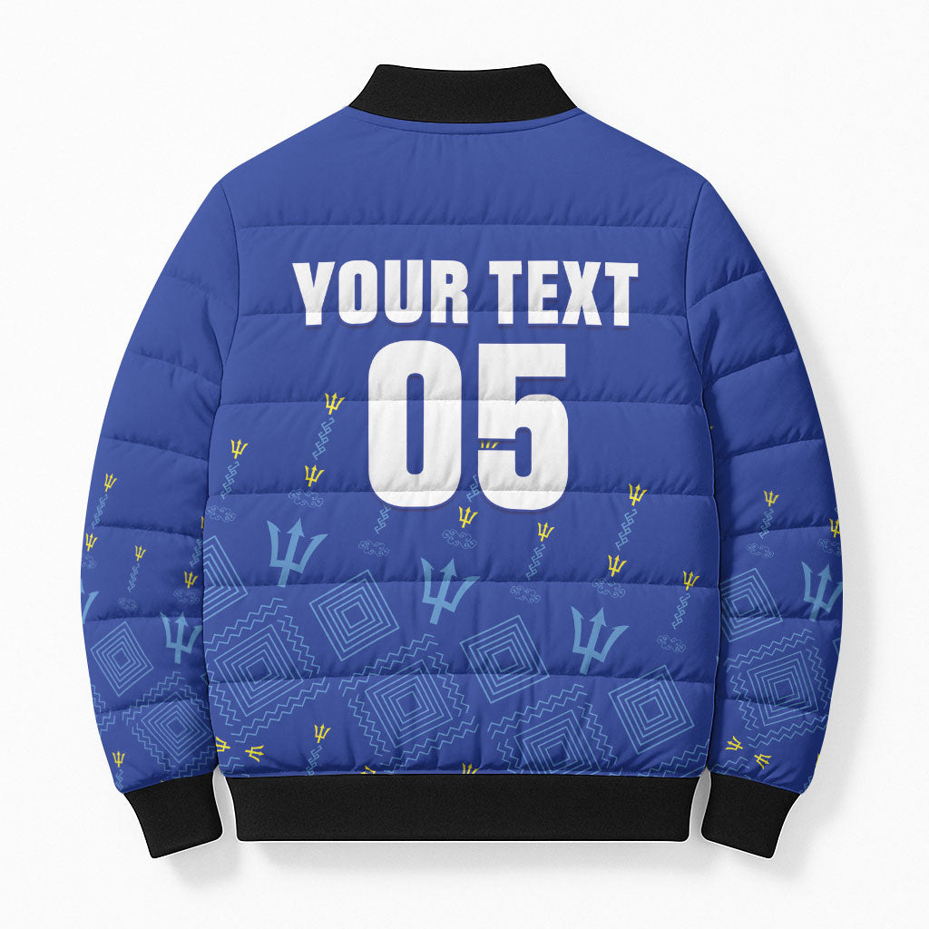Custom Barbados 2026 Cricket Bomber Puffer Jacket Tridents Rise