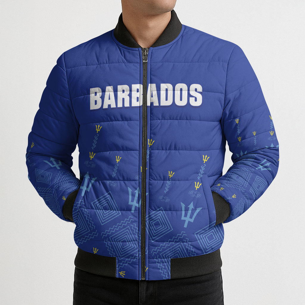 Custom Barbados 2026 Cricket Bomber Puffer Jacket Tridents Rise