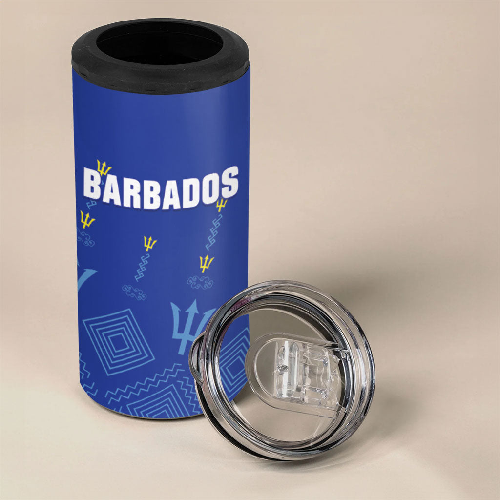 Custom Barbados 2026 Cricket 4 in 1 Can Cooler Tumbler Tridents Rise