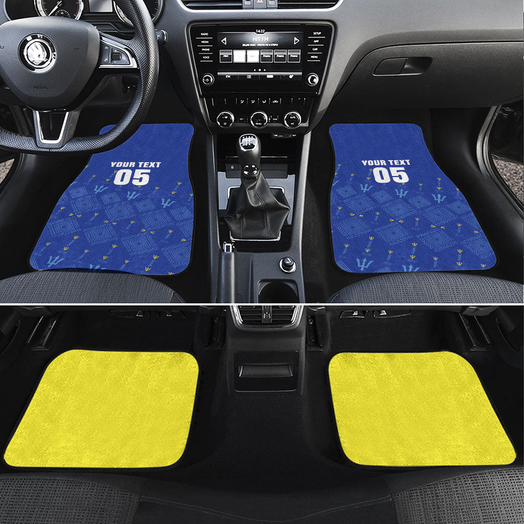 Custom Barbados 2026 Cricket Car Mats Tridents Rise