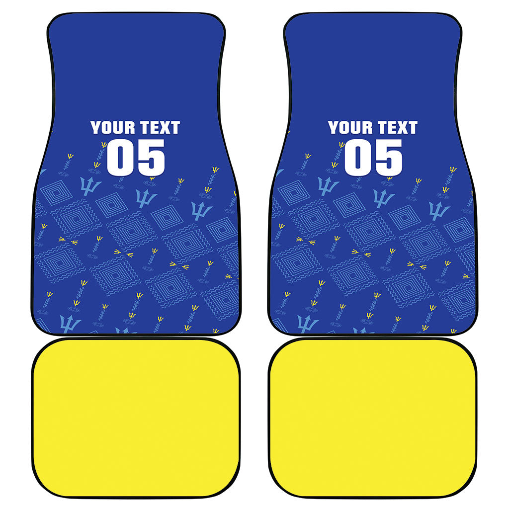Custom Barbados 2026 Cricket Car Mats Tridents Rise