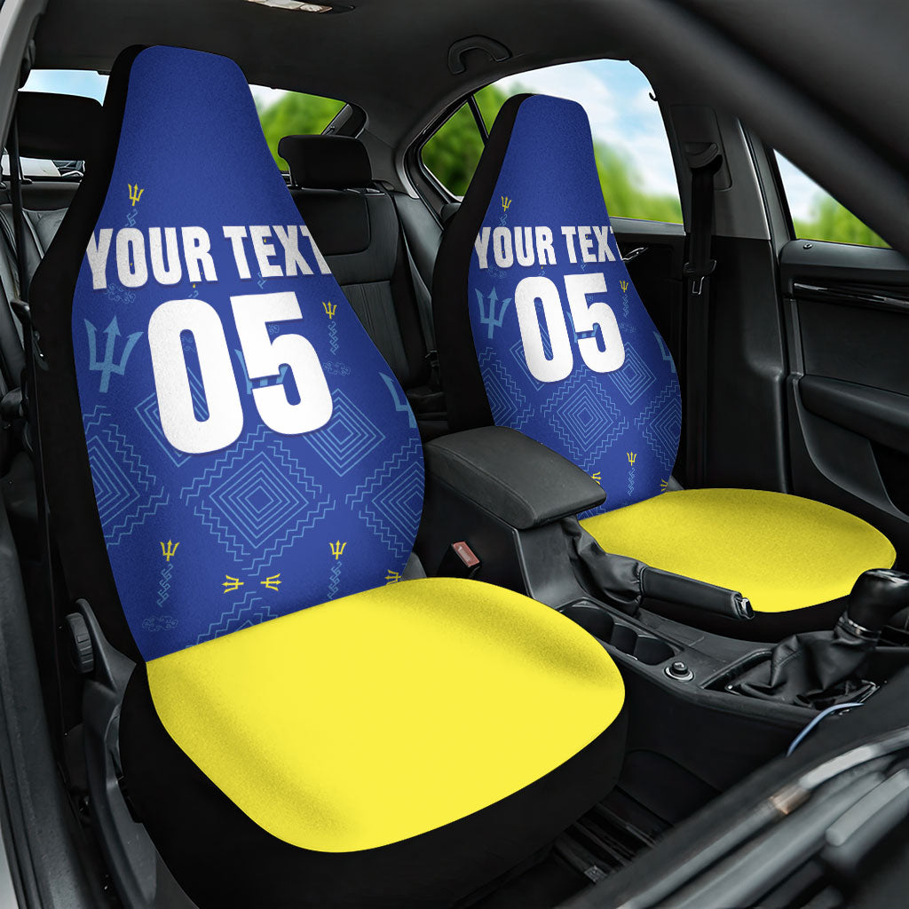 Custom Barbados 2026 Cricket Car Seat Cover Tridents Rise
