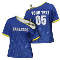Custom Barbados 2026 Cricket Cross Shoulder Shirt Tridents Rise
