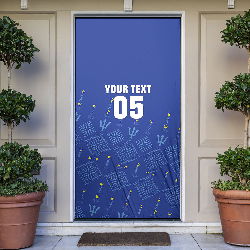Custom Barbados 2026 Cricket Door Cover Tridents Rise