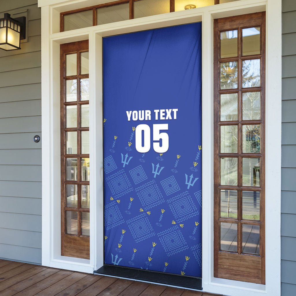 Custom Barbados 2026 Cricket Door Cover Tridents Rise