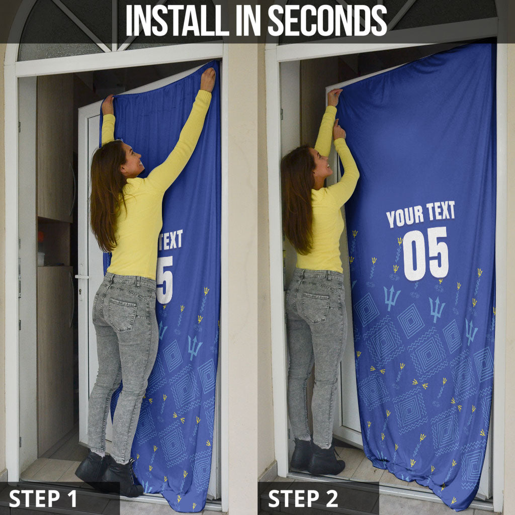 Custom Barbados 2026 Cricket Door Cover Tridents Rise