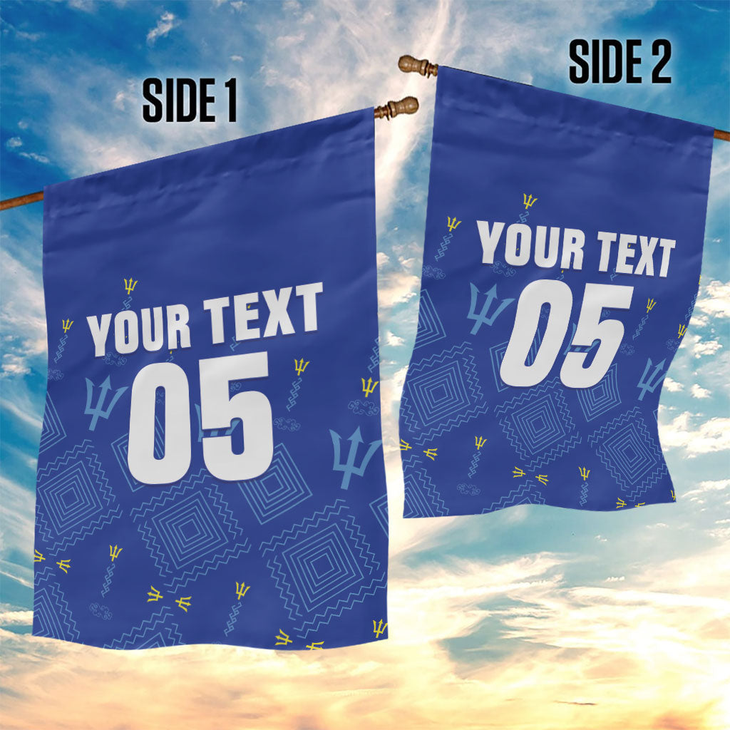 Custom Barbados 2026 Cricket Garden Flag Tridents Rise