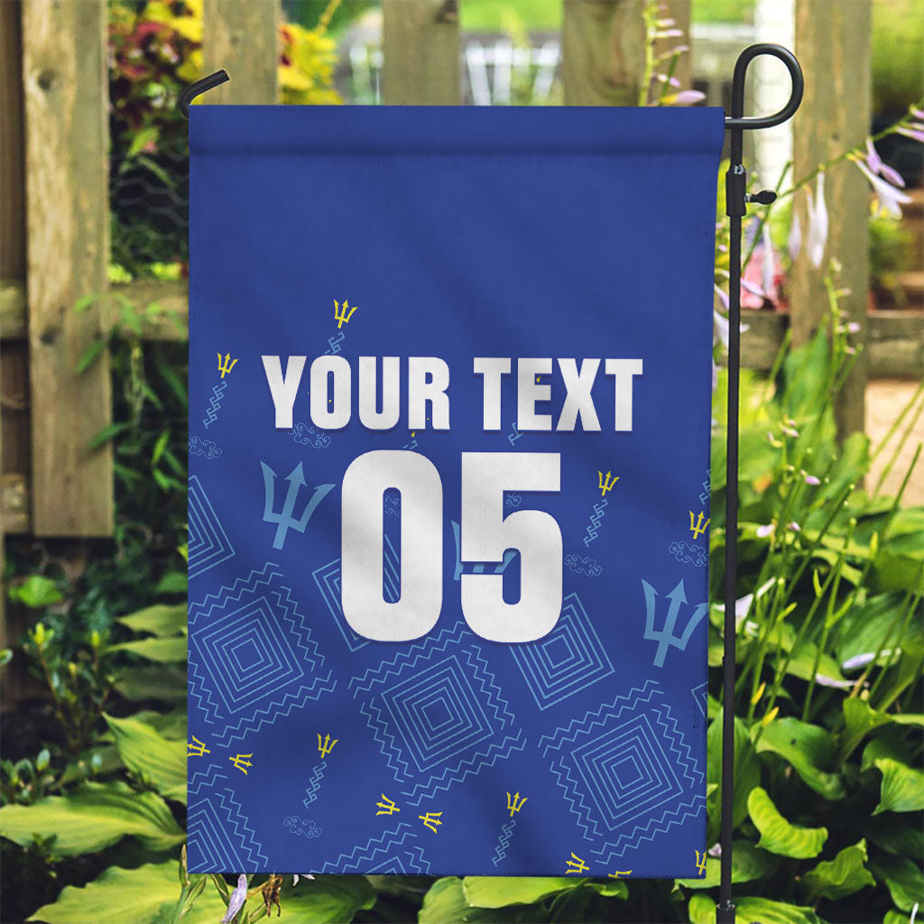 Custom Barbados 2026 Cricket Garden Flag Tridents Rise