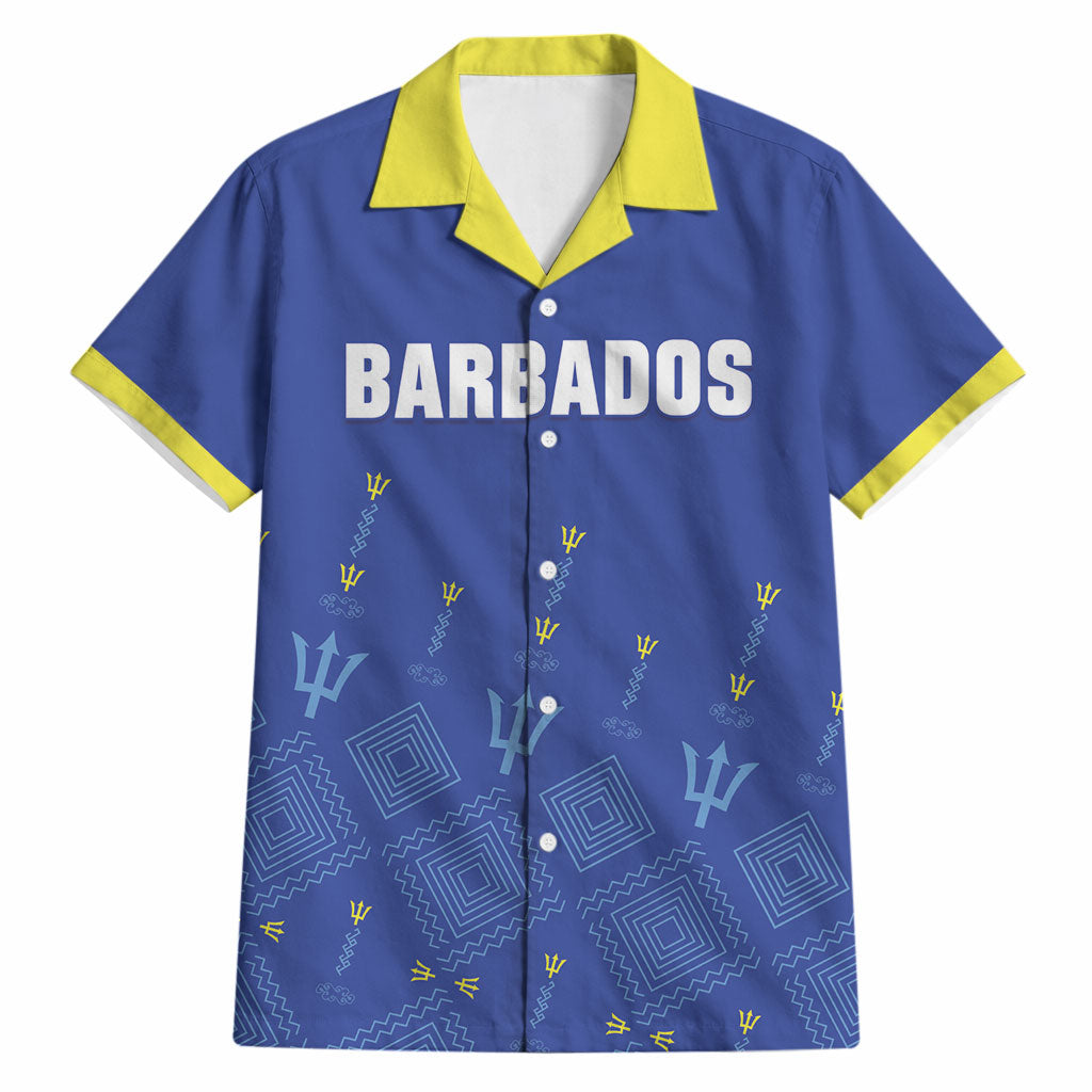 Custom Barbados 2026 Cricket Hawaiian Shirt Tridents Rise