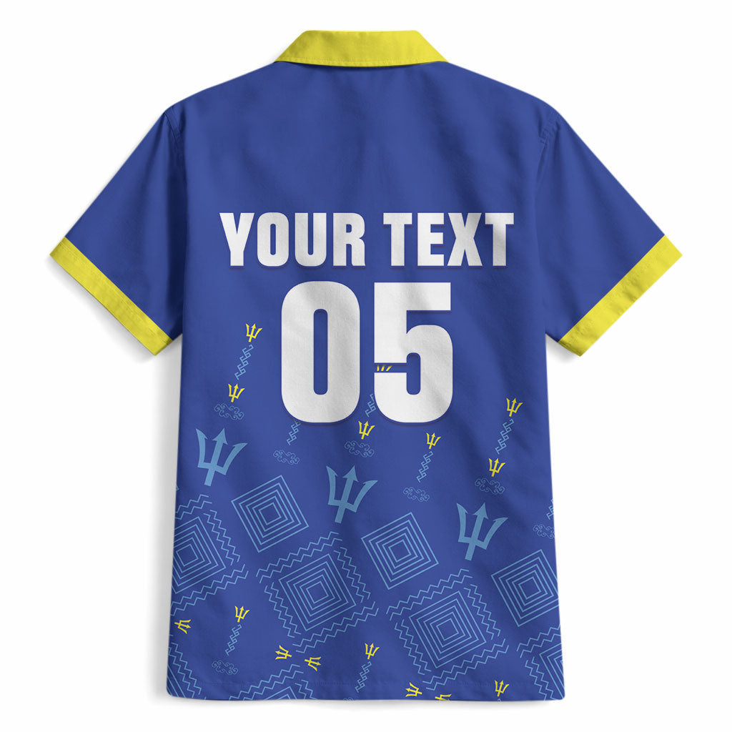 Custom Barbados 2026 Cricket Hawaiian Shirt Tridents Rise