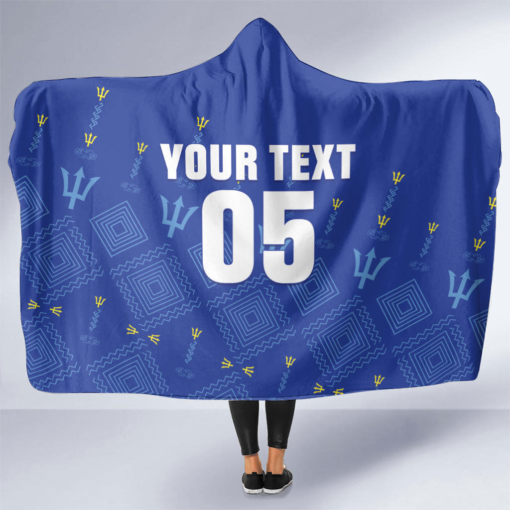 Custom Barbados 2026 Cricket Hooded Blanket Tridents Rise