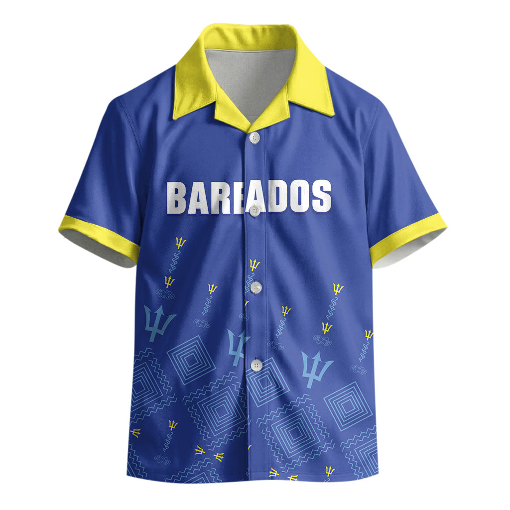 Custom Barbados 2026 Cricket Kid Hawaiian Shirt Tridents Rise