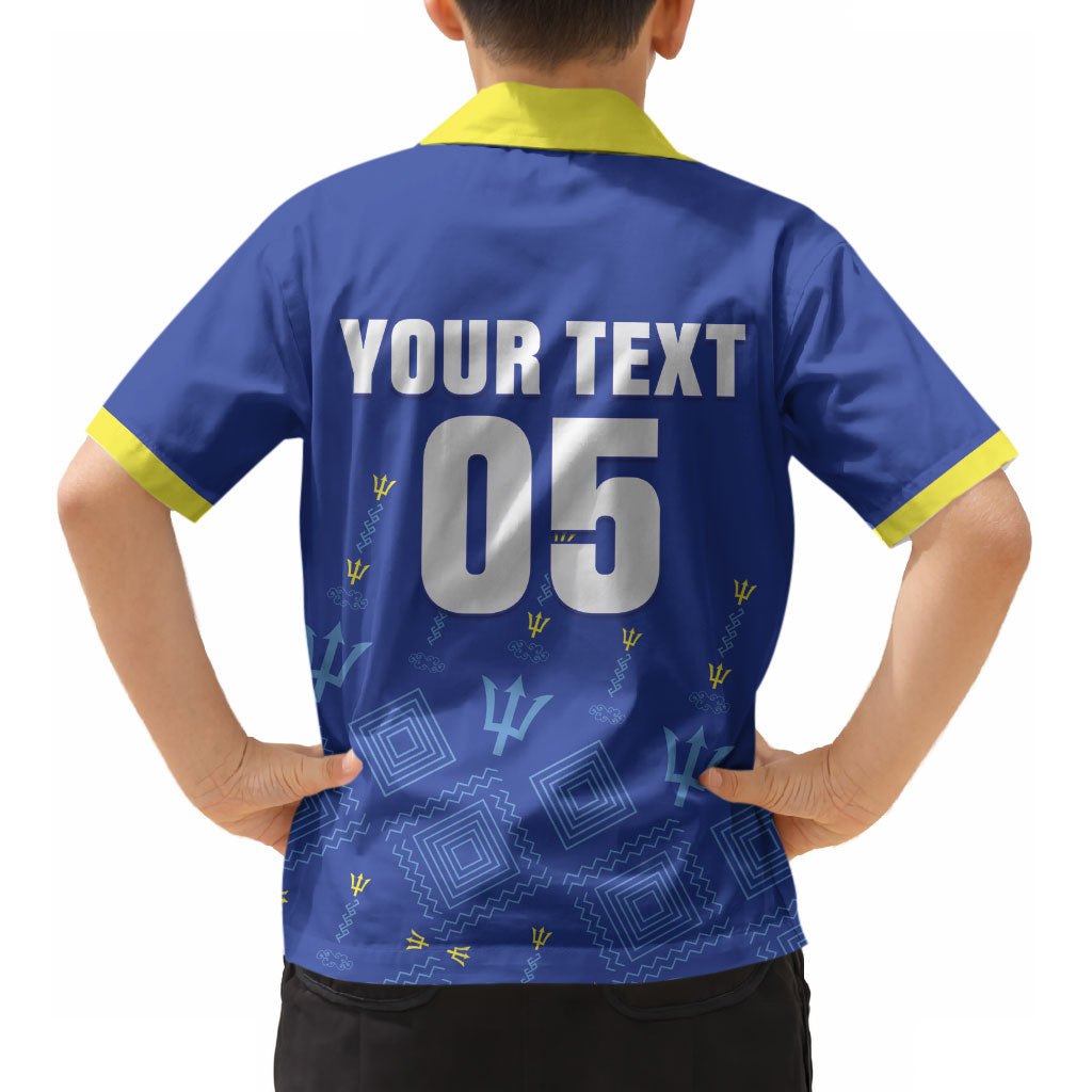 Custom Barbados 2026 Cricket Kid Hawaiian Shirt Tridents Rise