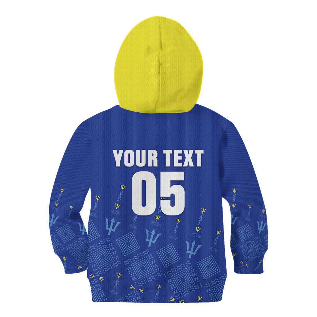 Custom Barbados 2026 Cricket Kid Hoodie Tridents Rise