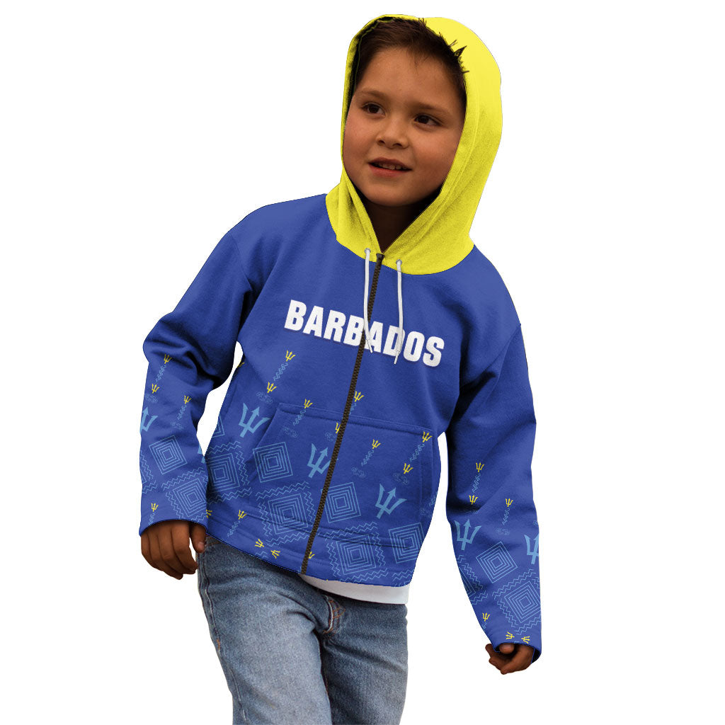 Custom Barbados 2026 Cricket Kid Hoodie Tridents Rise