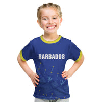 Custom Barbados 2026 Cricket Kid T Shirt Tridents Rise