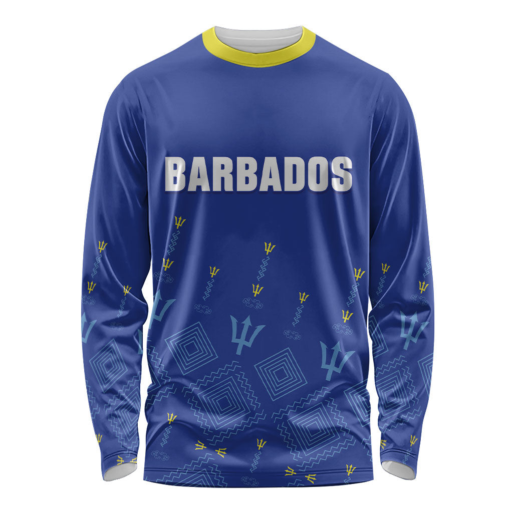 Custom Barbados 2026 Cricket Long Sleeve Shirt Tridents Rise
