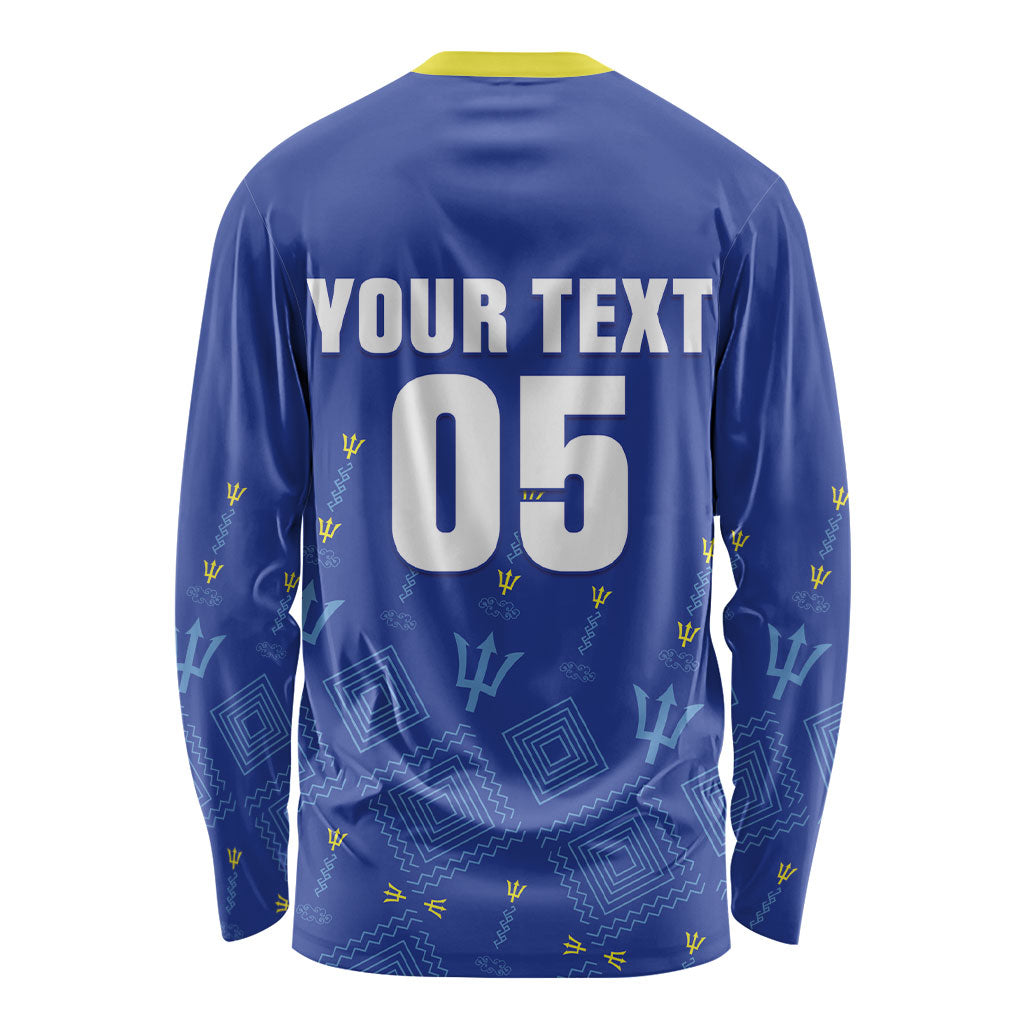 Custom Barbados 2026 Cricket Long Sleeve Shirt Tridents Rise