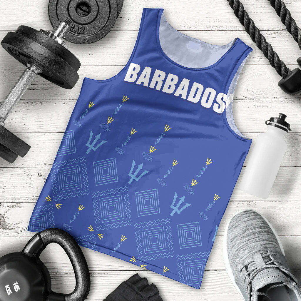 Custom Barbados 2026 Cricket Men Tank Top Tridents Rise