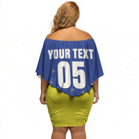 Custom Barbados 2026 Cricket Off Shoulder Short Dress Tridents Rise