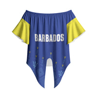 Custom Barbados 2026 Cricket Off Shoulder Wrap Waist Top Tridents Rise