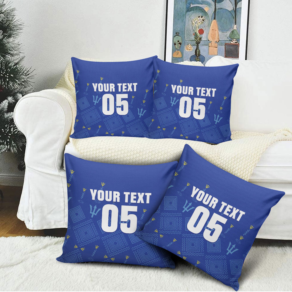 Custom Barbados 2026 Cricket Pillow Cover Tridents Rise